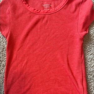American Eagle Outfitters Red Short Sleeve Tee